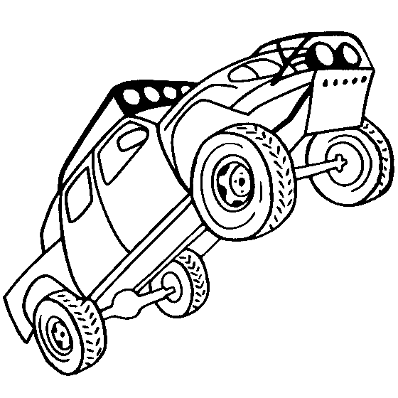 Baja 1000 Racing Truck Online Coloring Page